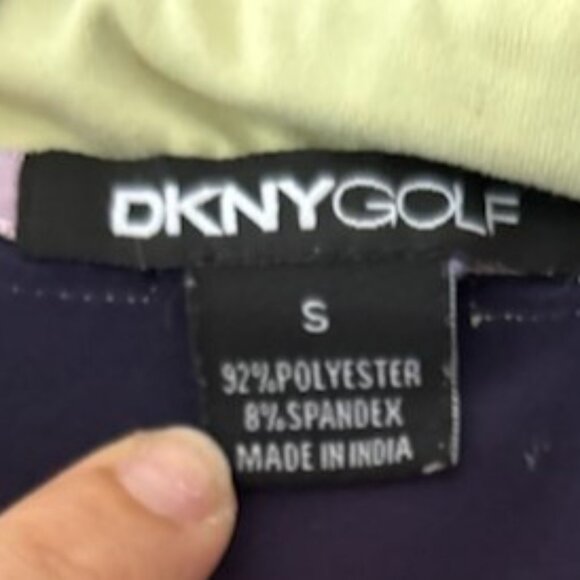DKNY Golf shirt navy 92%polyester light material small - Picture 3 of 5